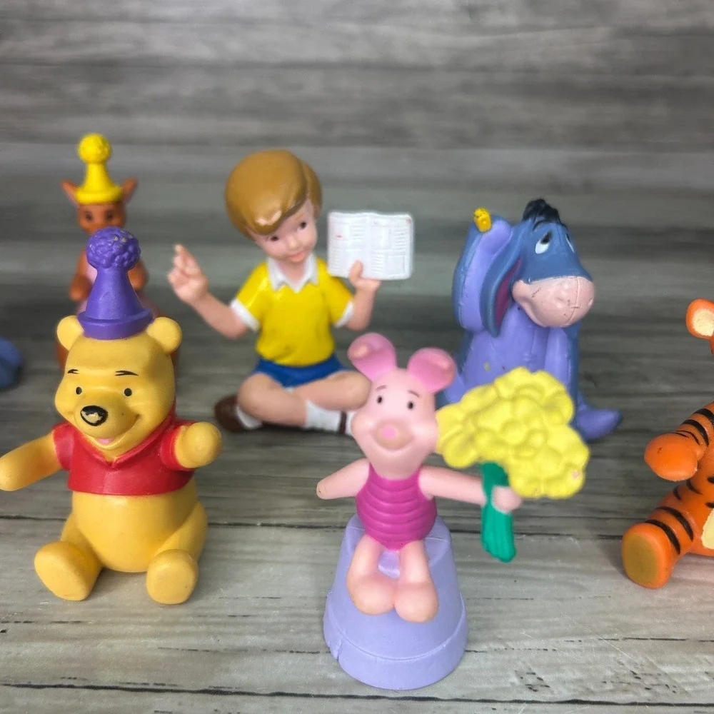 Winnie The Pooh Figures Lot Friends Cake Topper‎ Pooh Tigger Eeyore Christopher